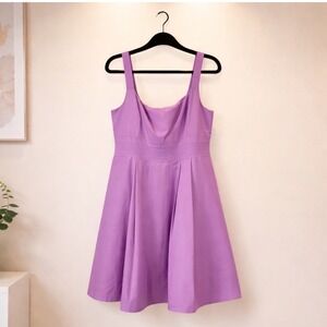 J.Crew Wisteria Spring Pleated Fit & Flare Dress NWT Plus Size 16 Cotton Silk